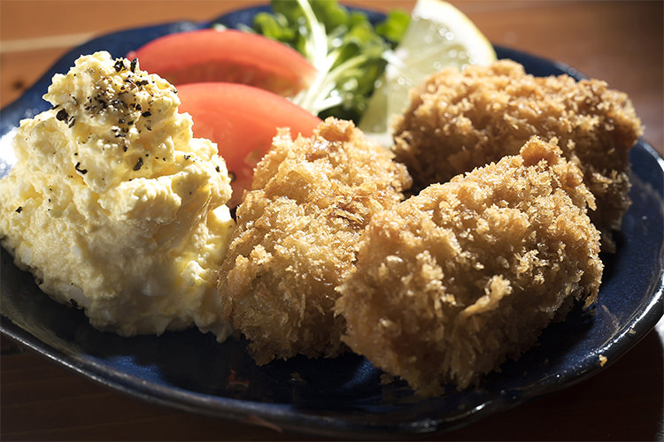 たまごたっぷり倉橋のカキフライ 牡蠣ングダム 広島はしご牡蠣