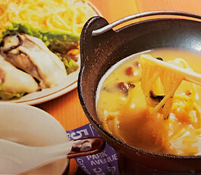 牡蠣のクリームつけパスタ 牡蠣ングダム 広島はしご牡蠣